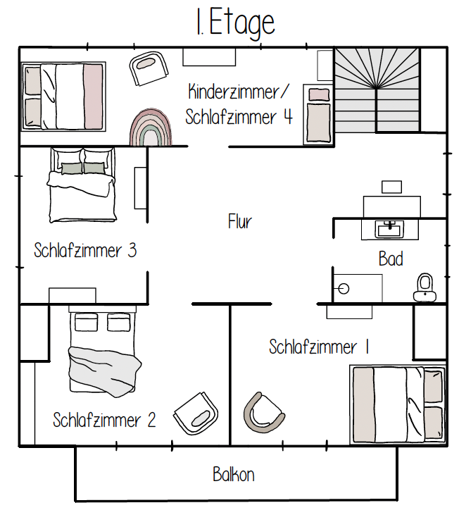 Grundriss Obergeschoss